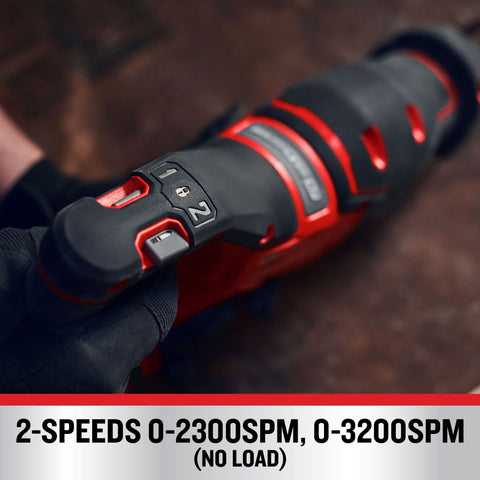 Two-speed control on CRAFTSMAN V20 RP enables versatile cutting tasks