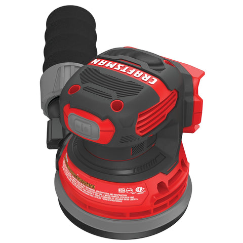 Close-up of dust-sealed switch on CRAFTSMAN V20 for durability.