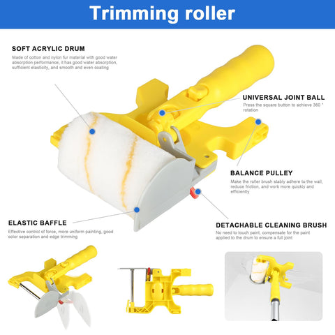 CraftZone 12-inch edger roller for crisp lines along ceilings and corners.