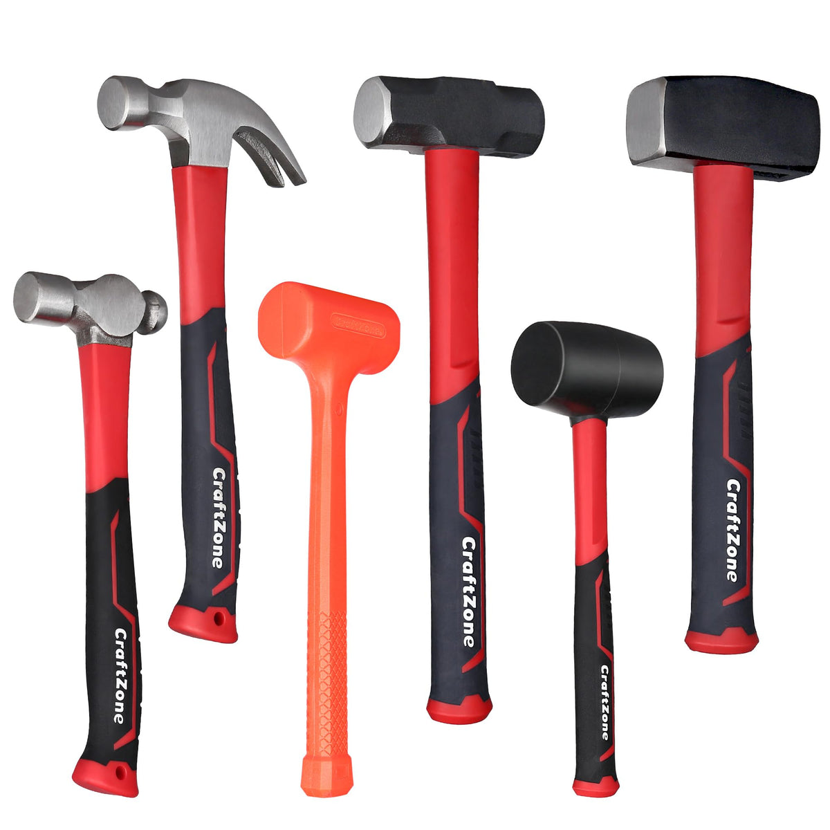 CraftZone 2lb dead-blow hammer with recoil-absorbing design for precise automotive repairs.