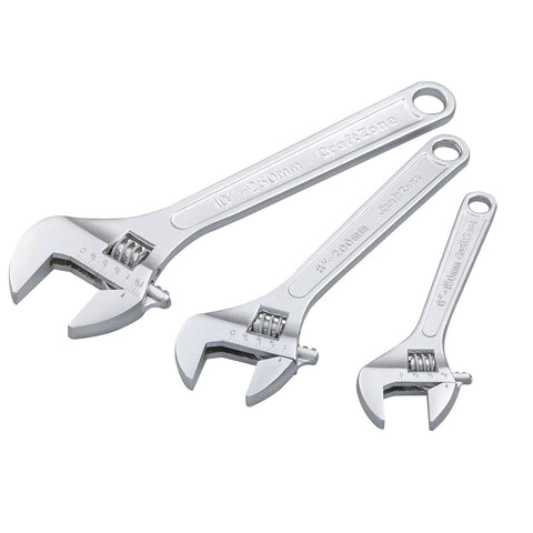 CRAFTZONE adjustable wrench 6-inch in use for tight plumbing fasteners