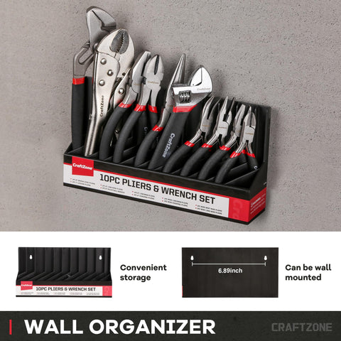 CraftZone ergonomic black grip handles reduce fatigue during work