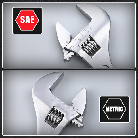 CRAFTZONE wrench jaw closeup showing sliding mechanism for quick sizing