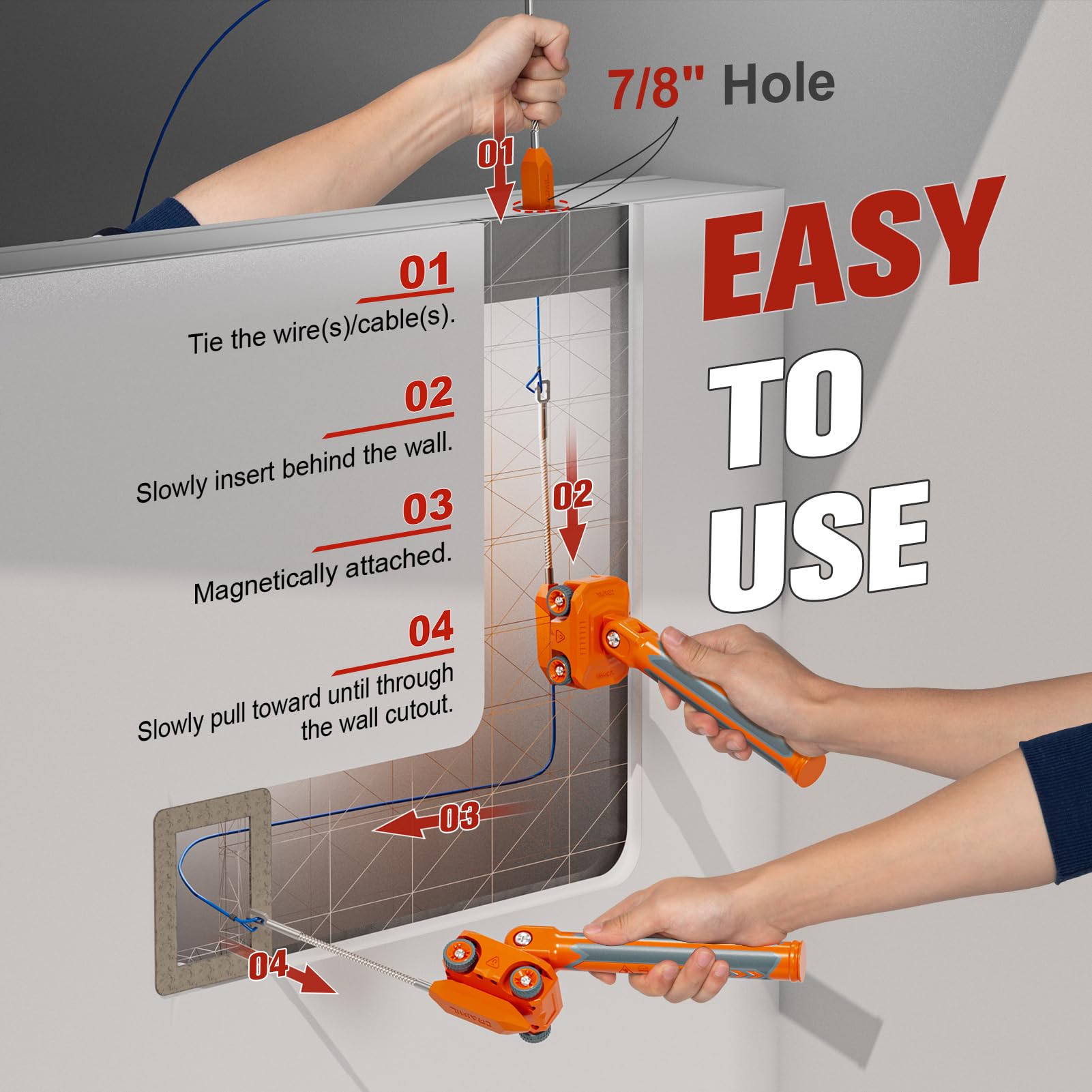 Craimil hard plastic carrying case keeps magnets and components organized.