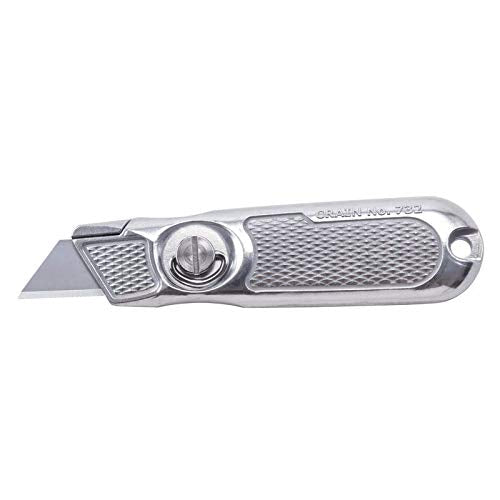 Crain 732 Extra-Grip Utility Knife held in hand for precise cutting and quick blade changes