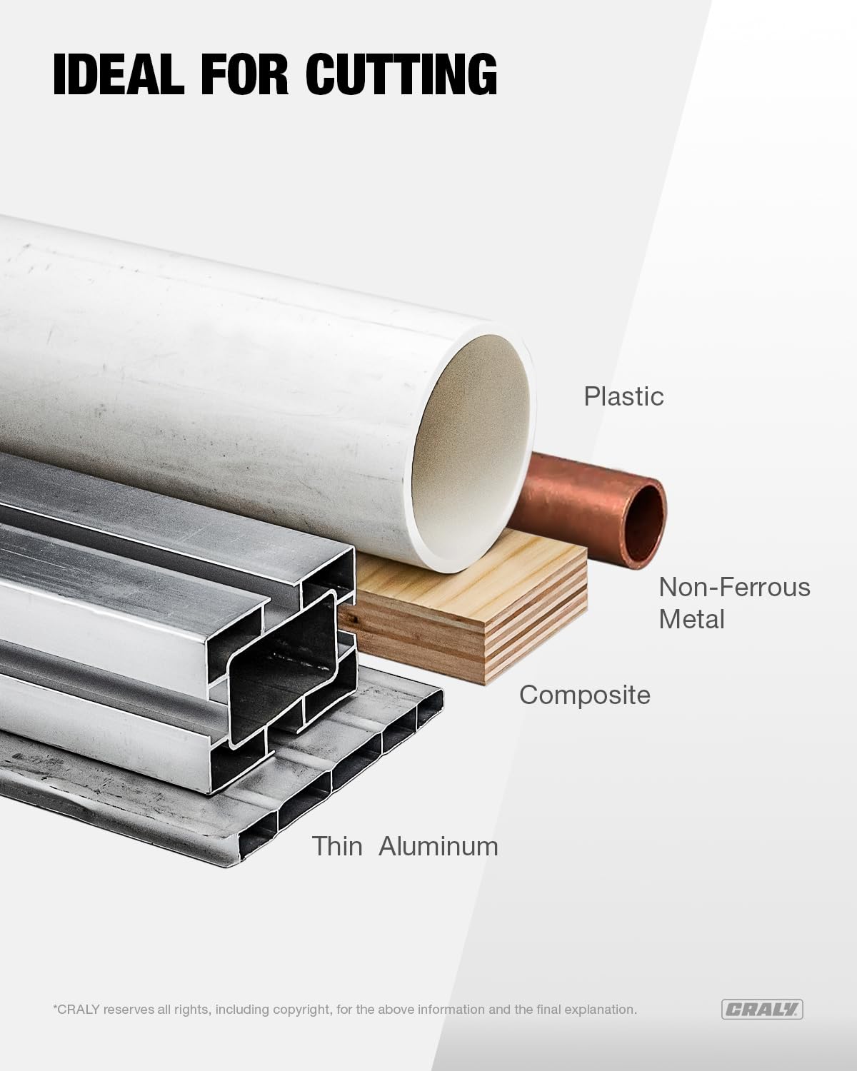CRALY stabilizer vents enhance control on cordless saws.
