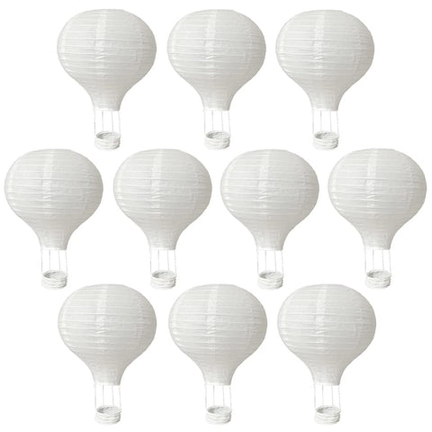 CRAPAPFERT 12-inch white hot air balloon lantern for elegant party backdrop decor.