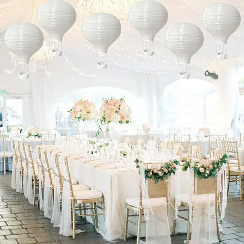 CRAPAPFERT white 12-inch lanterns perfect for weddings or baby showers.