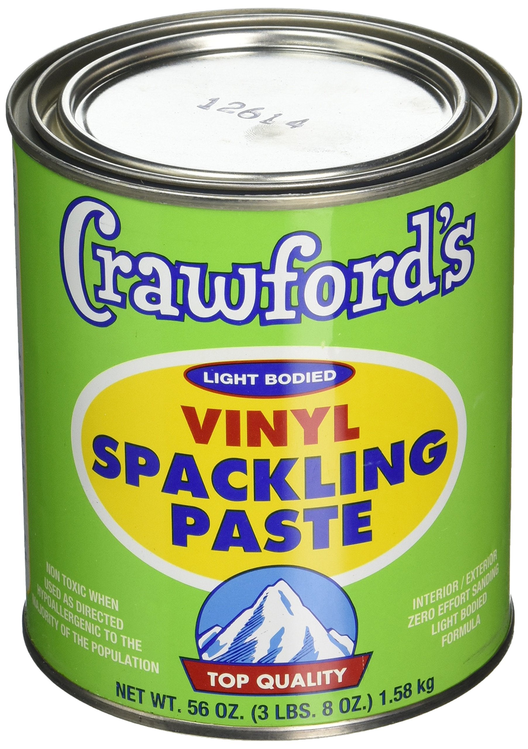 Crawford quart spackling paste pour showing smooth finish for patching