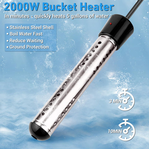 Crazybrace heater with 304 stainless steel anti-scorching guard heats safely.