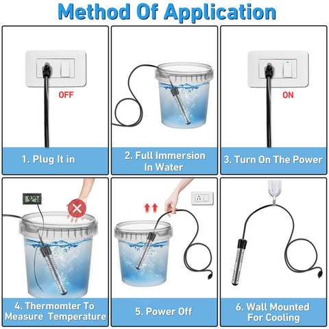 Crazybrace bucket setup demonstrates portable heating for baths.