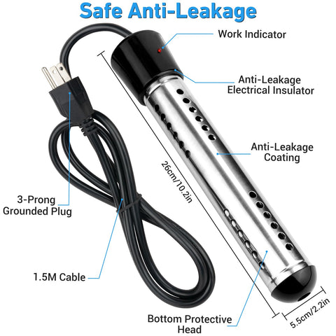 Crazybrace safety features include thermal protection and anti-scalding guard.