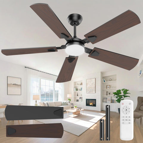 Crazypai 52-inch ceiling fan with lights for wide airflow and ambient illumination