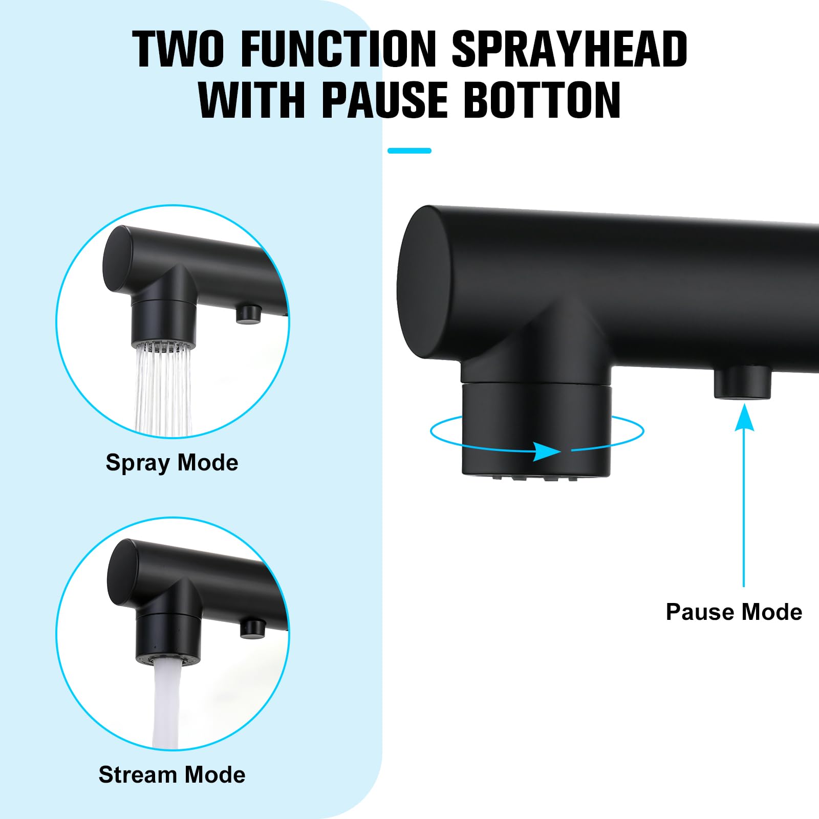 CREA bar prep faucet with 360° swivel for easy corner sinks.