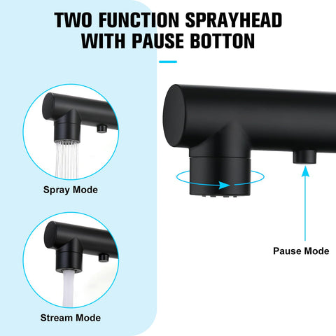 CREA bar prep faucet with 360° swivel for easy corner sinks.