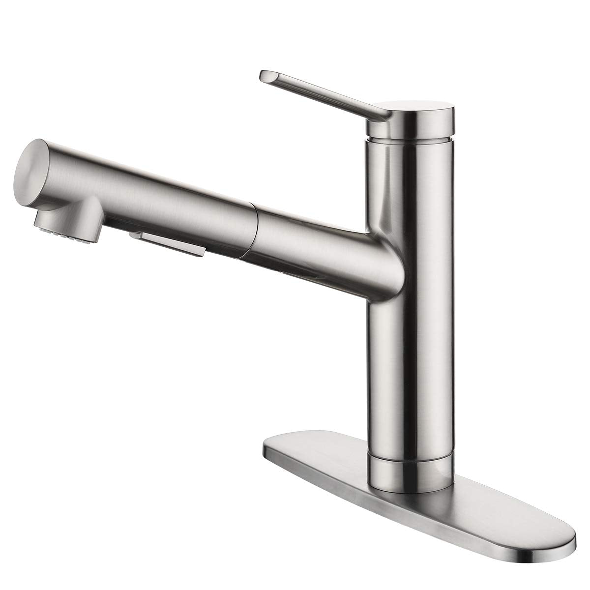 CREA kitchen faucet pull-out brushed nickel for versatile cleaning.
