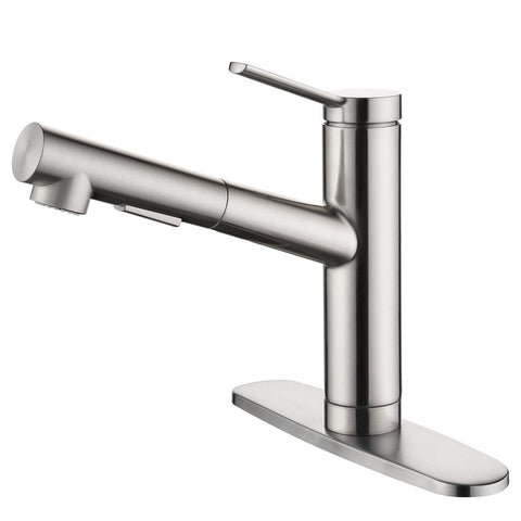 CREA kitchen faucet pull-out brushed nickel for versatile cleaning.