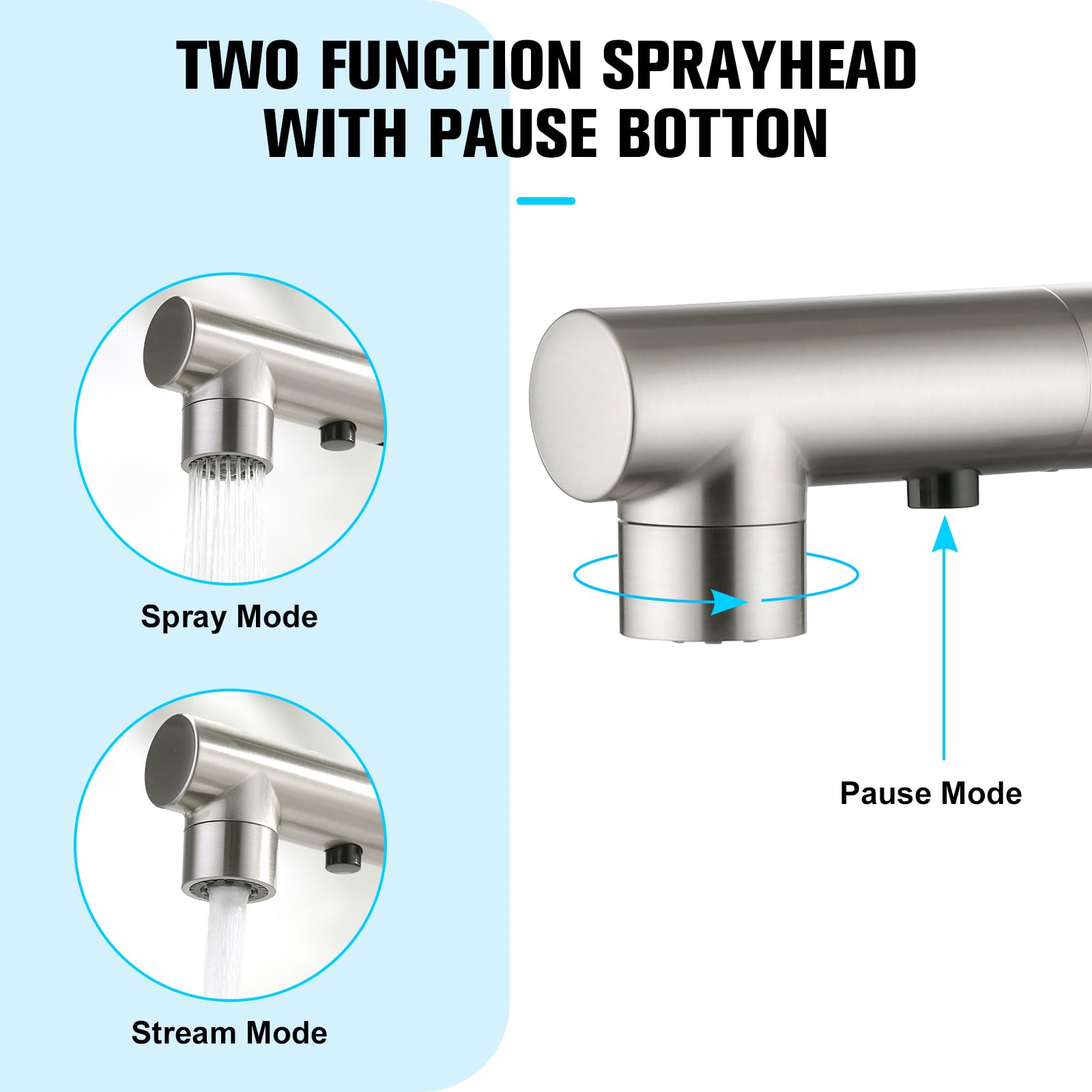 Crea kitchen faucet single-handle control for easy temp and flow