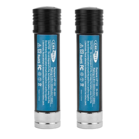 CREABEST 2-pack Versapak battery for Black and Decker extends cordless run time.