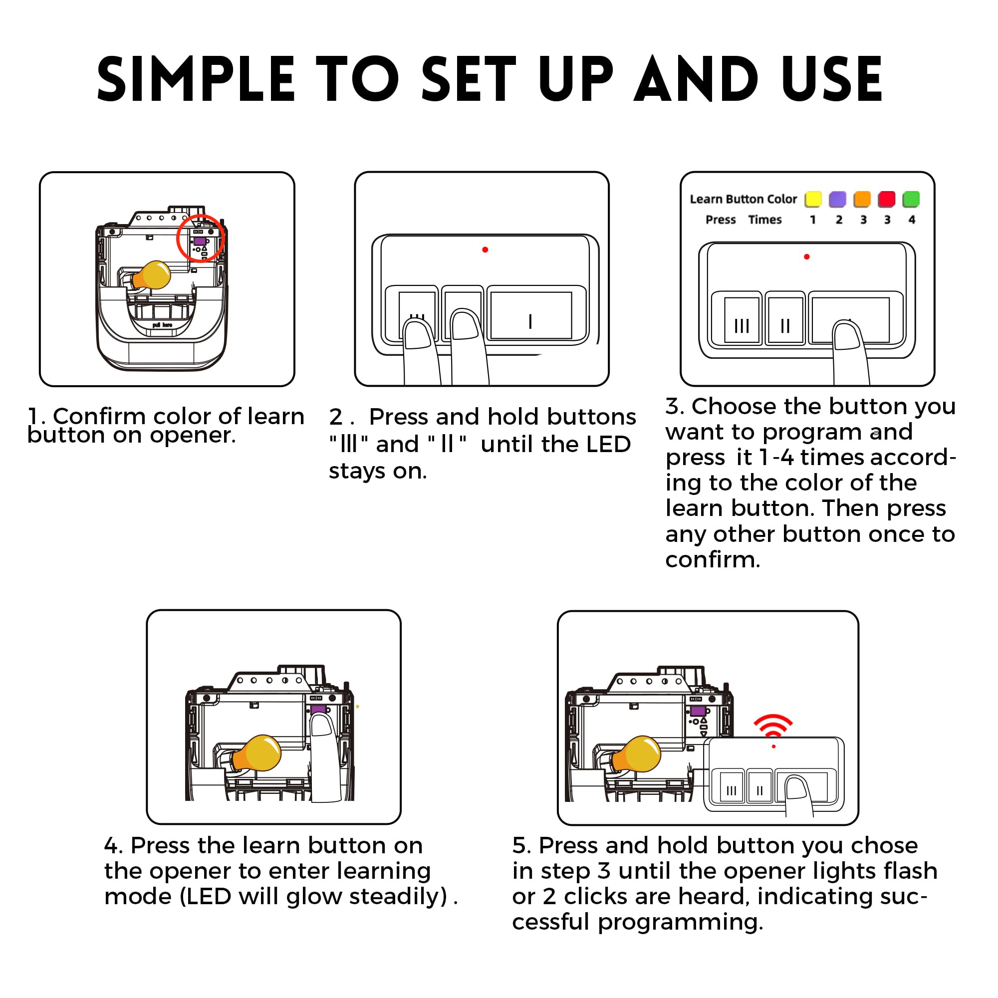 CreaCity 3-button design controls up to three openers or gates