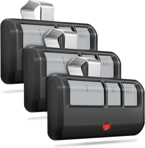 CreaCity universal remote front view showing compatibility with LiftMaster, Chamberlain, and Craftsman openers.