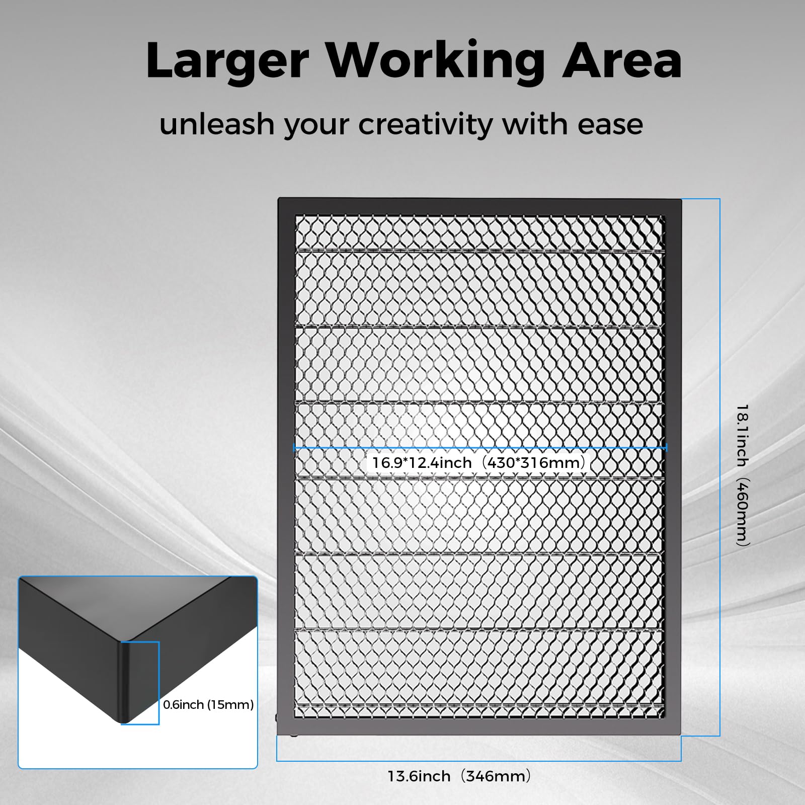 Creality honeycomb table aluminum base supports heavy use and rust resistance.