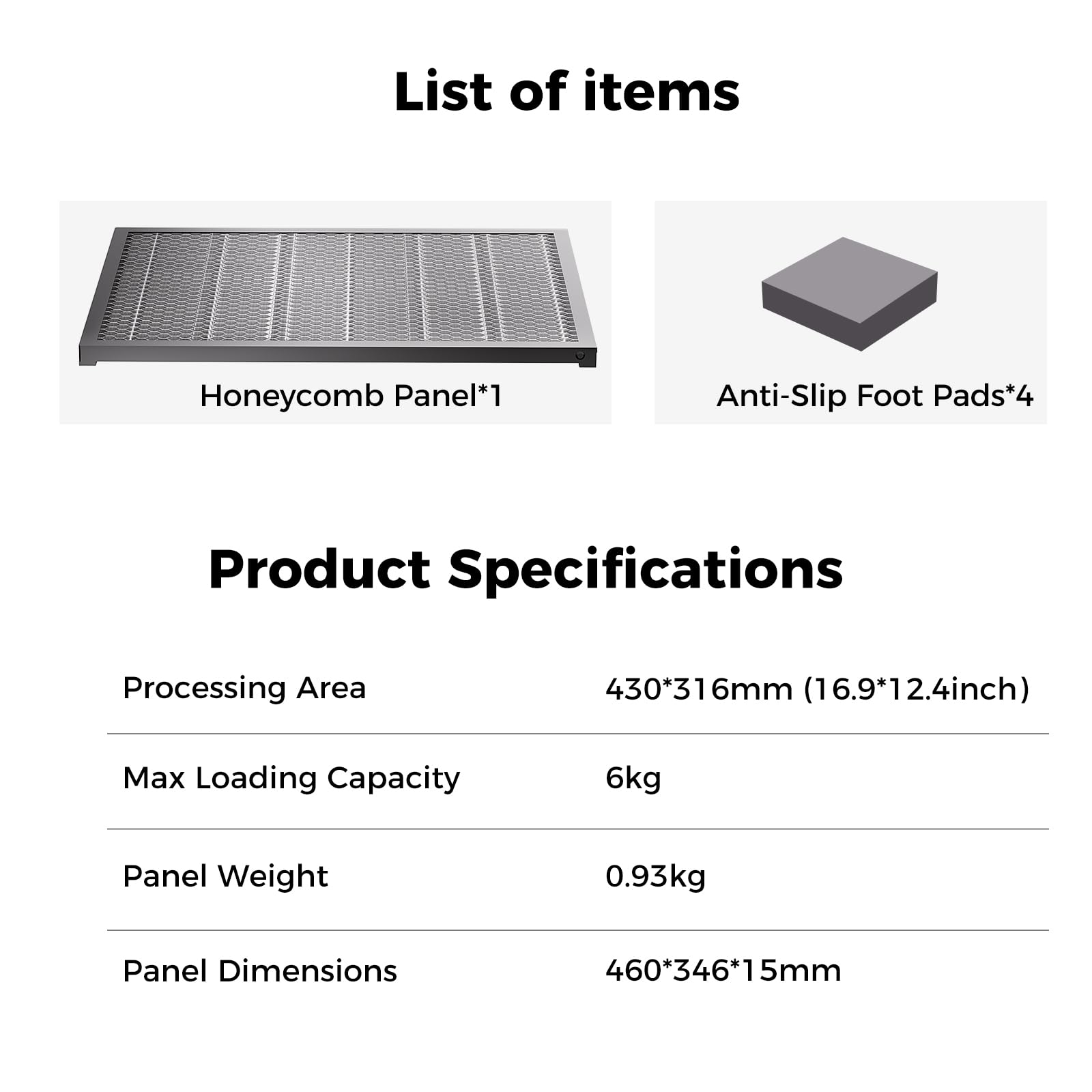 Creality honeycomb table compatible with Falcon A1 and similar laser engravers.