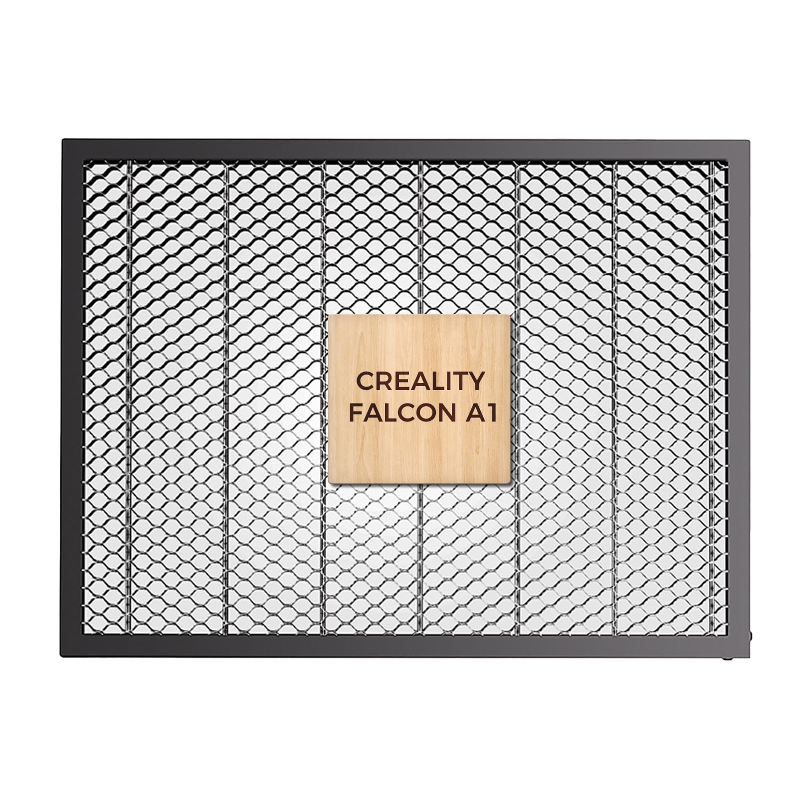 Creality honeycomb working table front view highlights sturdy construction and heat dissipation.