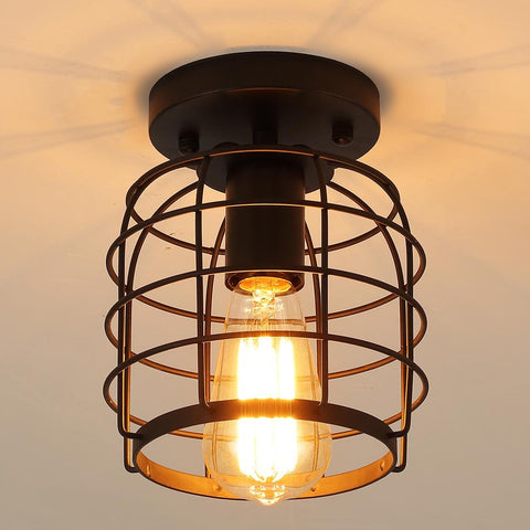 Create For Life metal cage ceiling light ideal for hallways and stairs