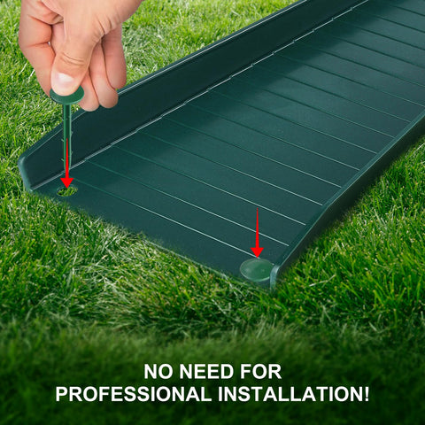 Creative.C drain extension keeps water away from cement and soil.