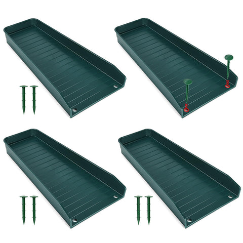 Creative.C downspout splash block quad-pack directing water away from foundations.