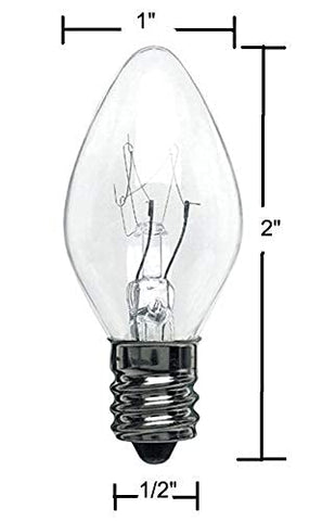 Creative Hobbies C7 base bulbs ideal for decorative strings and fixtures.