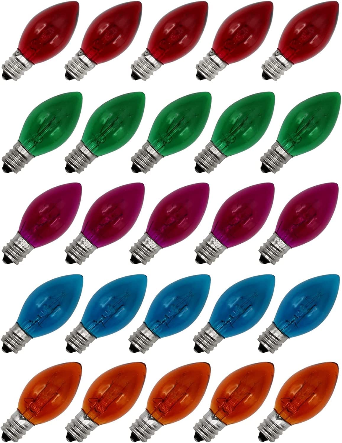 Creative Hobbies C7 base bulbs easily upgrade string lights.