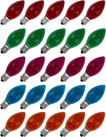 Creative Hobbies C7 base bulbs easily upgrade string lights.