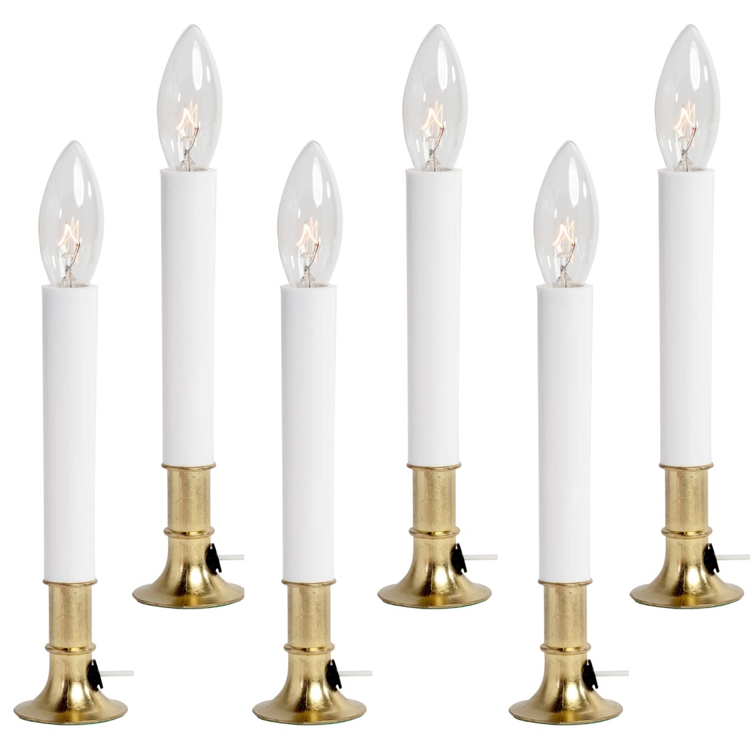 Creative Hobbies window candle with on/off switch and warm glow for storefronts