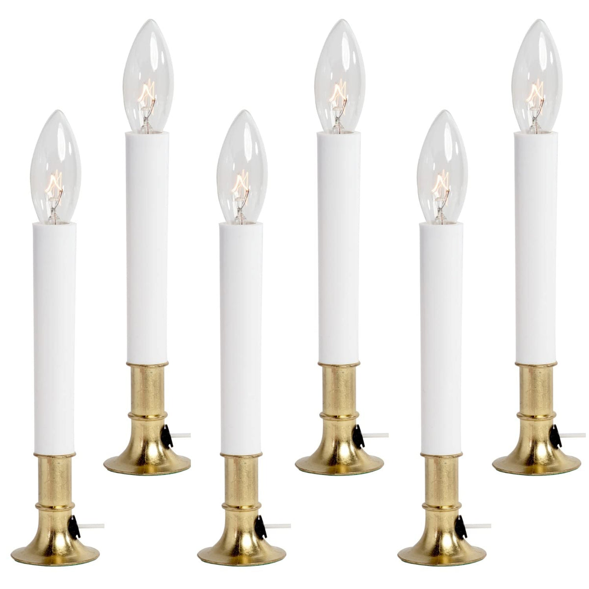 Creative Hobbies window candle with on/off switch and warm glow for storefronts