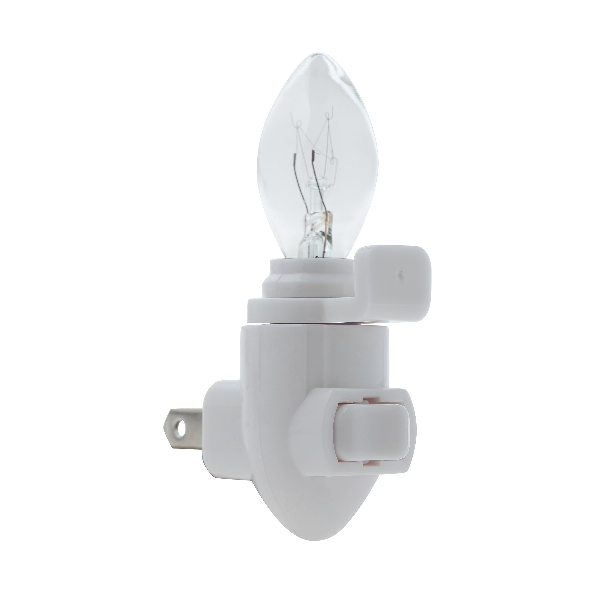 Creative Hobbies plug-in night light module compatible with candelabra bulbs.