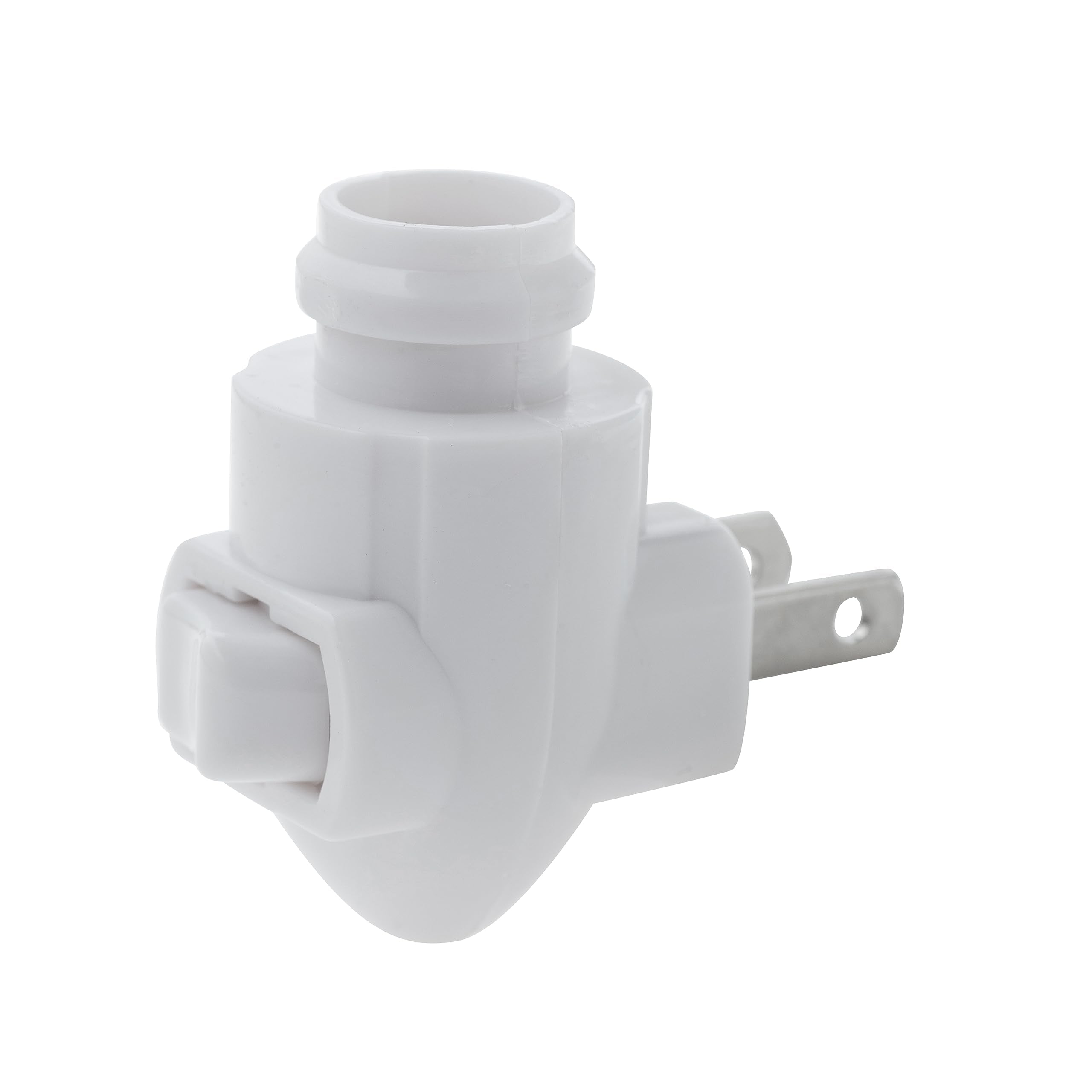 Creative Hobbies plug-in night light module left-side polarized prong detail.