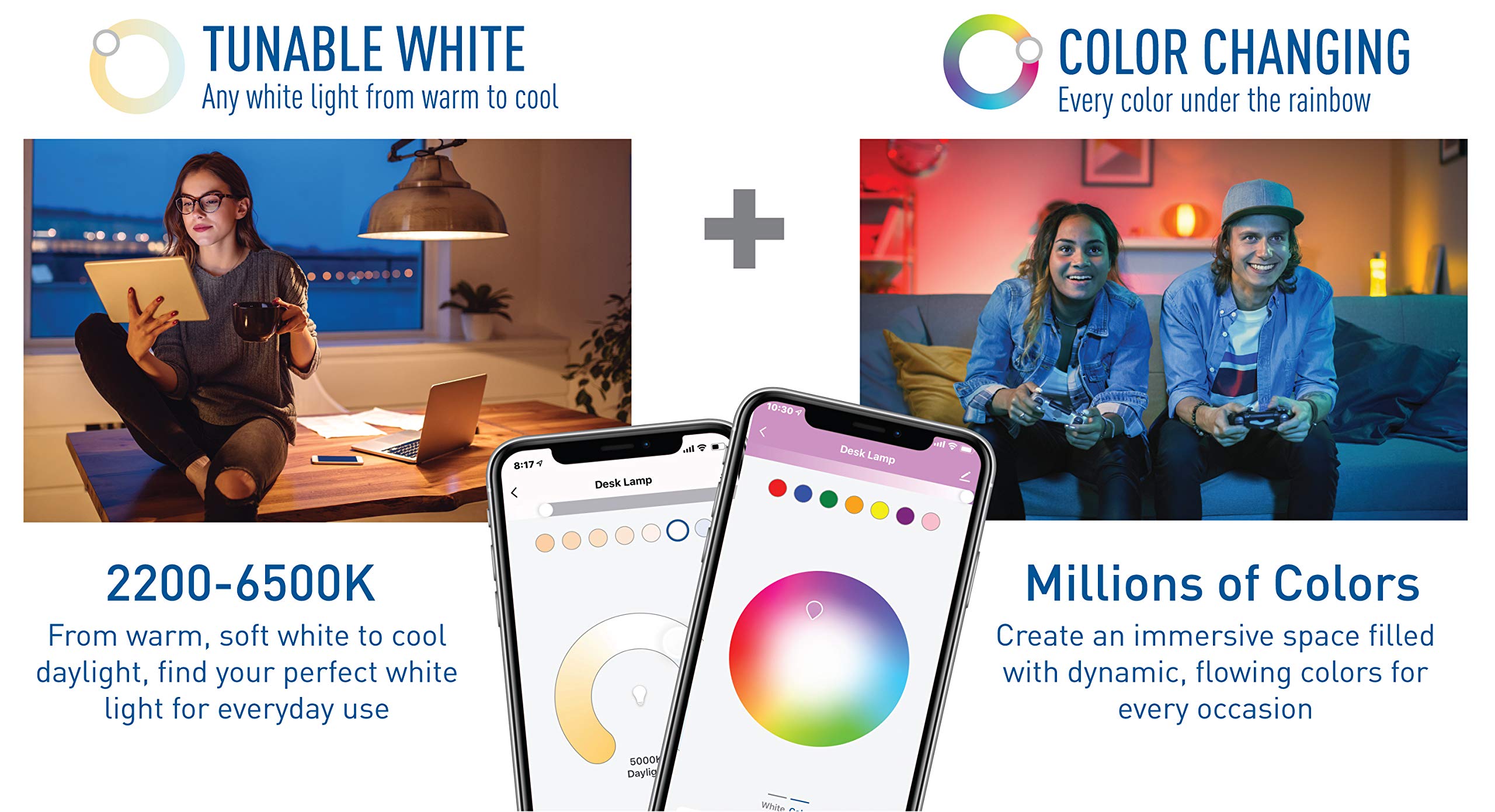Cree Lighting Connected Max bulb with Alexa and Google Assistant for hands-free control