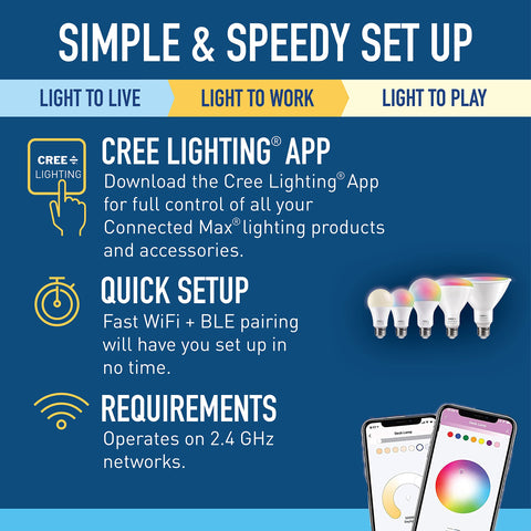 Cree Lighting Connected Max bulb color-changing mode on patio for festive scenes