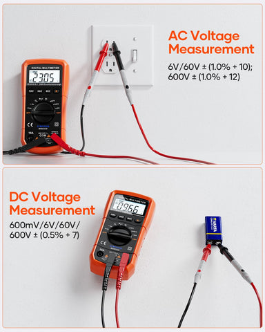 Crenova MS8233D diode and continuity test for quick circuit checks.