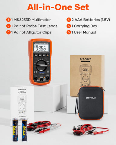 Crenova MS8233D insulated holster keeps the meter safe during fieldwork.