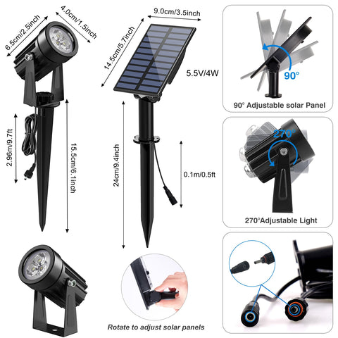 CREPOW IP65 waterproof spotlight withstands rain and snow for year-round use.