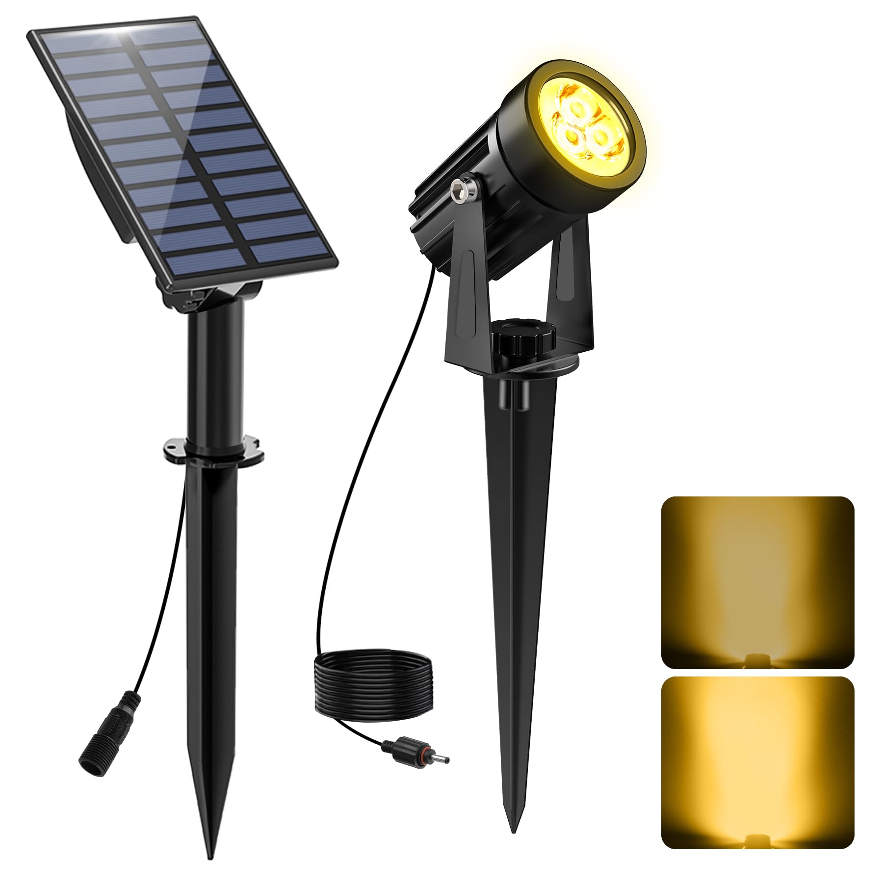CREPOW solar spotlight panel demonstrates high-efficiency energy for long-lasting outdoor light