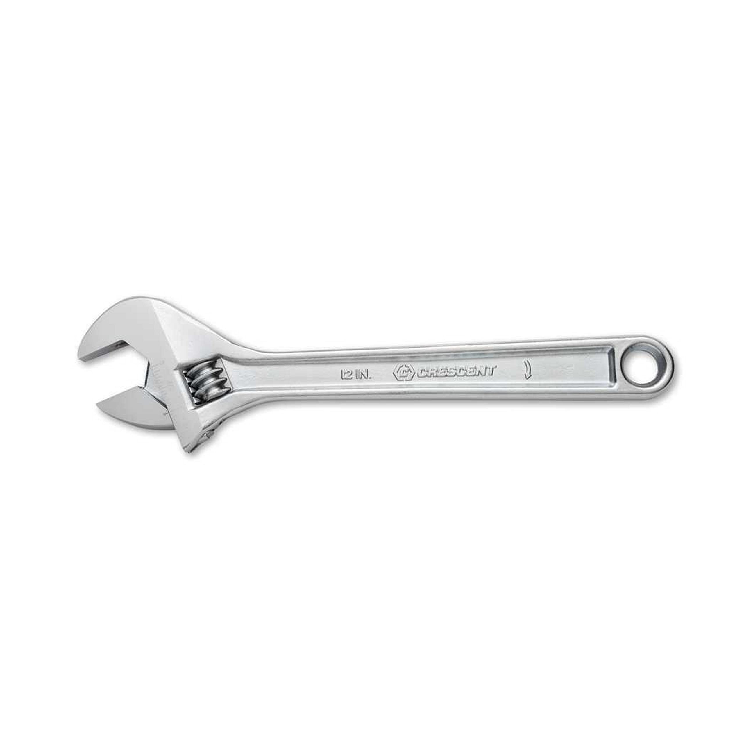 Crescent 12-inch adjustable wrench with chrome finish for durable grip