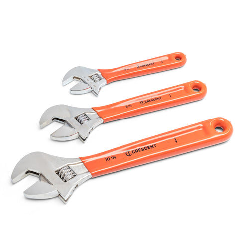 Crescent adjustable cushion grip wrench 6in offers compact access for quick adjustments.