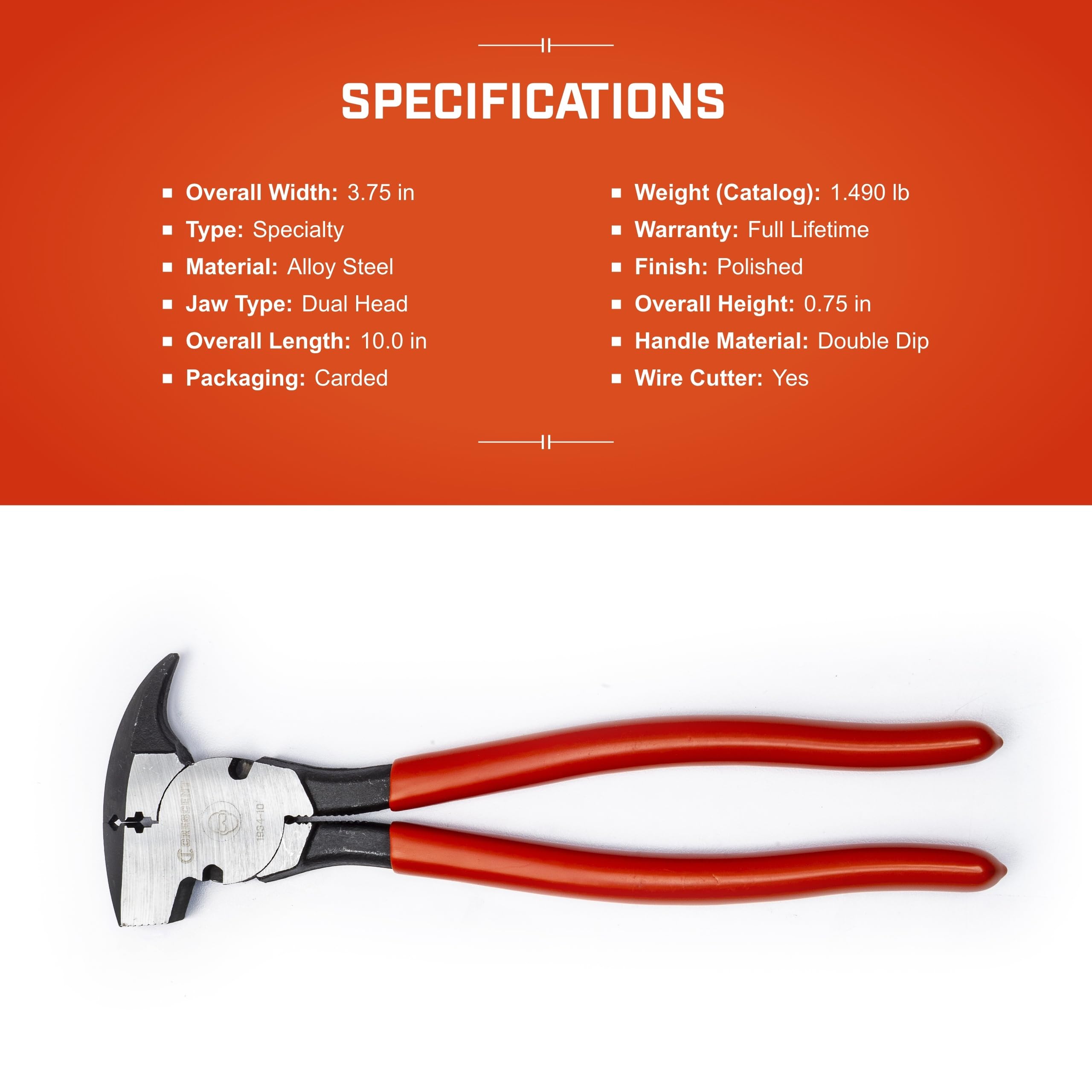Crescent solid joint design delivering a steady, durable grip