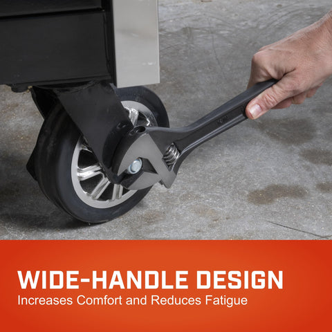 Crescent hex jaw design closeup shows a secure grip for precise tightening.