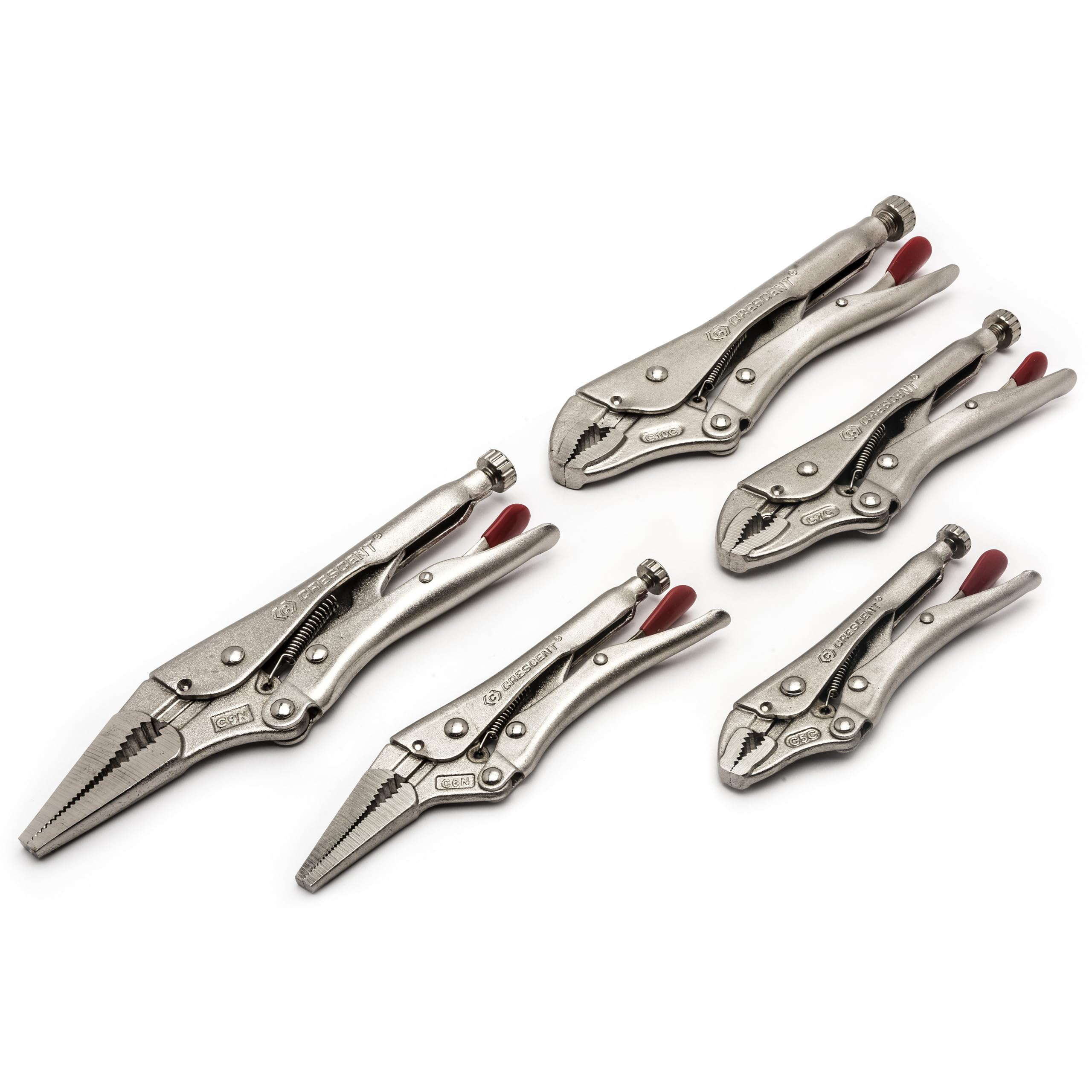 Crescent knurled adjusting screw enables quick fine-tuning by hand or hex key