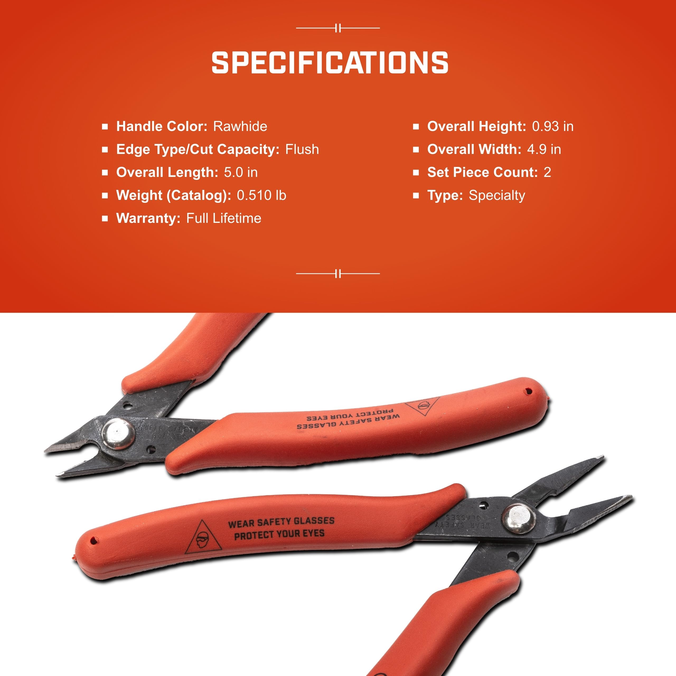 Crescent pliers with spring-action to reduce snagging